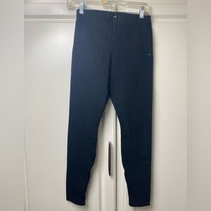 Joe’s Jeans, Size XS, Black Pull On Leggings, Ankle Zipper On Inside Of Leg